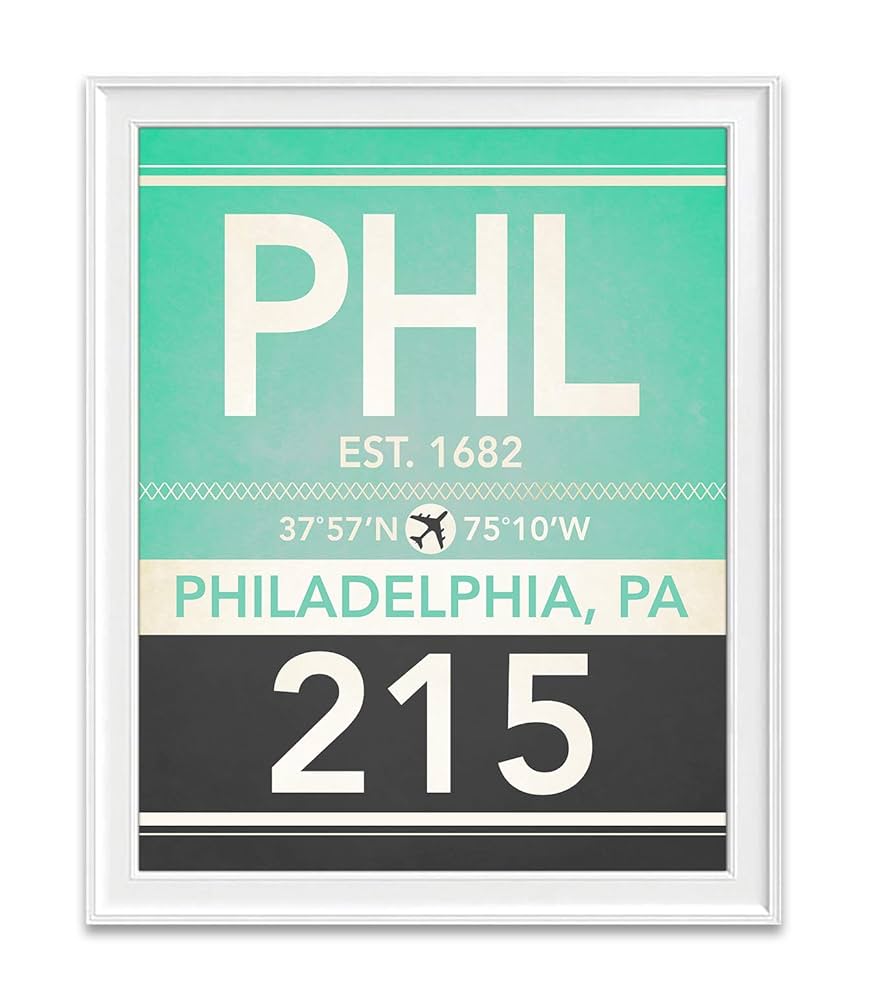 Amazon.com: Philadelphia Pennsylvania PHL 215 267 Vintage